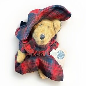 Boyds Bears Eldora Red and‎ Blue Plaid Dress & Hat #91615 1996